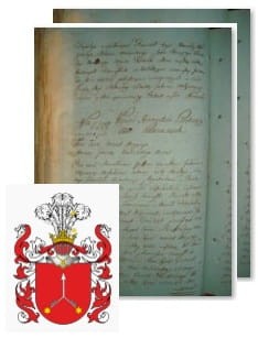 Przykładowe zdjęcie wywodu rodowitości szlacheckiej z 1802 roku, stron 2.jpg