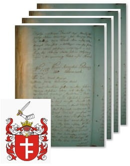 Przykładowe zdjęcie wywodu rodowitości szlacheckiej z 1802 roku, stron 4.jpg