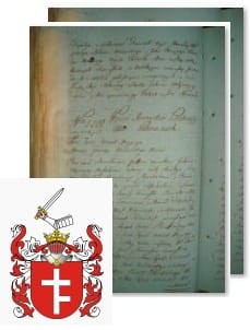 Przykładowe zdjęcie wywodu rodowitości szlacheckiej z 1802 roku, stron 2.jpg