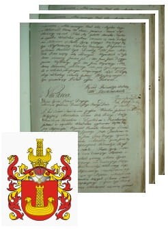 Przykładowe zdjęcie wywodu rodowitości szlacheckiej z 1802 roku, stron 3.jpg