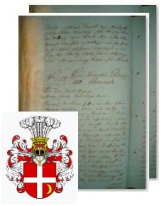 Przykładowe zdjęcie wywodu rodowitości szlacheckiej z 1802 roku, stron 2.jpg
