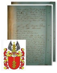 Przykładowe zdjęcie wywodu rodowitości szlacheckiej z 1802 roku, stron 2.jpg