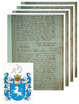 Przykładowe zdjęcie wywodu rodowitości szlacheckiej z 1802 roku, stron 4.jpg