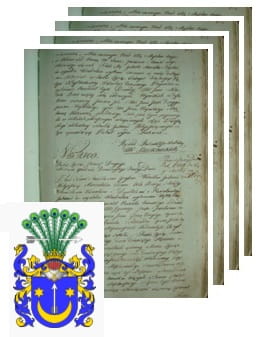 Przykładowe zdjęcie wywodu rodowitości szlacheckiej z 1802 roku, stron 4.jpg