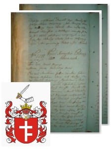 Przykładowe zdjęcie wywodu rodowitości szlacheckiej z 1802 roku, stron 2.jpg
