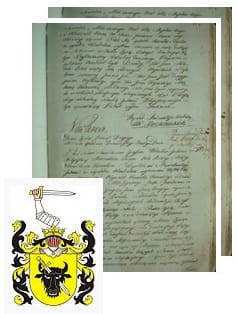 Przykładowe zdjęcie wywodu rodowitości szlacheckiej z 1802 roku, stron 2.jpg