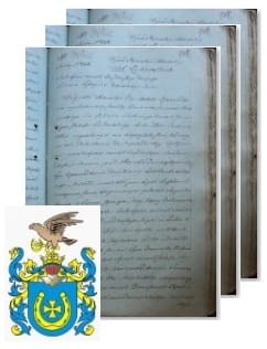 Przykładowe zdjęcie wywodu rodowitości szlacheckiej z 1832 roku, stron 3.jpg