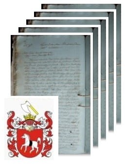 Przykładowe zdjęcie wywodu rodowitości szlacheckiej z 1805 roku, stron 5.jpg