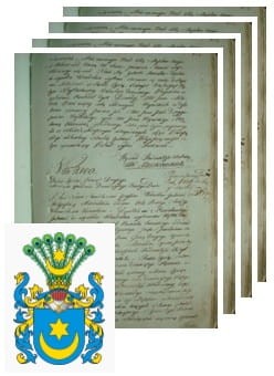 Przykładowe zdjęcie wywodu rodowitości szlacheckiej z 1802 roku, stron 4.jpg