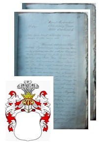 Przykładowe zdjęcie wywodu rodowitości szlacheckiej z 1820 roku, stron 2.jpg