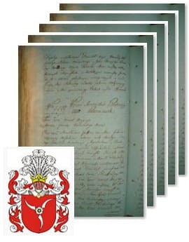 Przykładowe zdjęcie wywodu rodowitości szlacheckiej z 1802 roku, stron 5.jpg