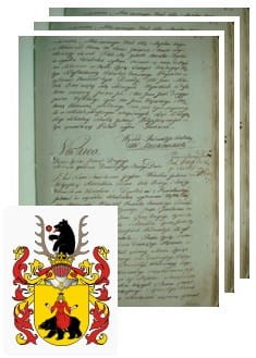 Przykładowe zdjęcie wywodu rodowitości szlacheckiej z 1802 roku, stron 3.jpg