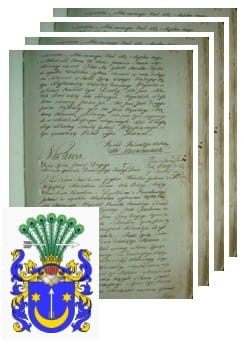 Przykładowe zdjęcie wywodu rodowitości szlacheckiej z 1802 roku, stron 4.jpg
