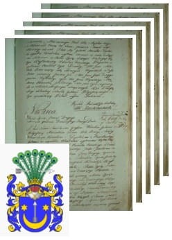 Przykładowe zdjęcie wywodu rodowitości szlacheckiej z 1802 roku, stron 5.jpg