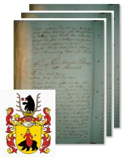 Przykładowe zdjęcie wywodu rodowitości szlacheckiej z 1802 roku, stron 3.jpg