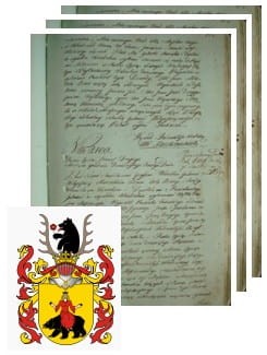 Przykładowe zdjęcie wywodu rodowitości szlacheckiej z 1802 roku, stron 3.jpg