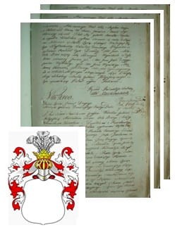 Przykładowe zdjęcie wywodu rodowitości szlacheckiej z 1802 roku, stron 3.jpg