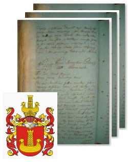 Przykładowe zdjęcie wywodu rodowitości szlacheckiej z 1802 roku, stron 3.jpg