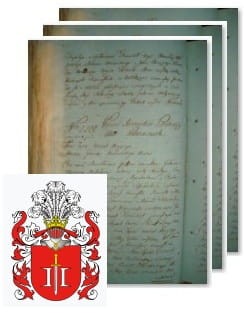 Przykładowe zdjęcie wywodu rodowitości szlacheckiej z 1802 roku, stron 3.jpg