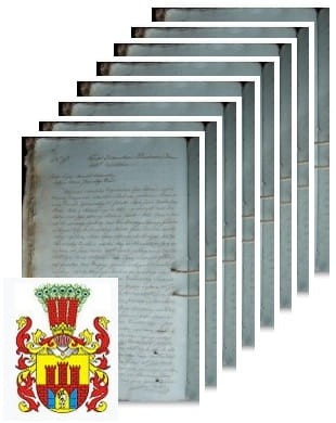 Przykładowe zdjęcie wywodu rodowitości szlacheckiej z 1811 roku, stron 8.jpg