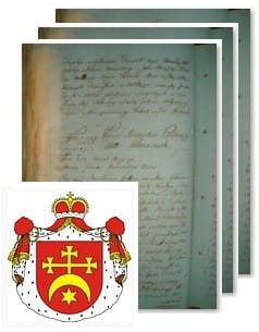 Przykładowe zdjęcie wywodu rodowitości szlacheckiej z 1802 roku, stron 3.jpg