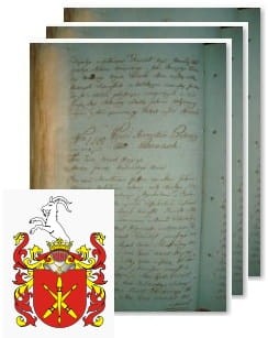 Przykładowe zdjęcie wywodu rodowitości szlacheckiej z 1802 roku, stron 3.jpg
