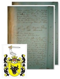 Przykładowe zdjęcie wywodu rodowitości szlacheckiej z 1802 roku, stron 2.jpg