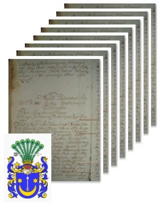 Przykładowe zdjęcie wywodu rodowitości szlacheckiej z 1801 roku, stron 8.jpg