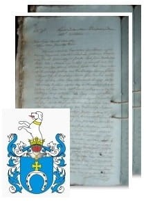 Przykładowe zdjęcie wywodu rodowitości szlacheckiej z 1805 roku, stron 2.jpg