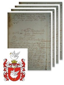 Przykładowe zdjęcie wywodu rodowitości szlacheckiej z 1802 roku, stron 4.jpg