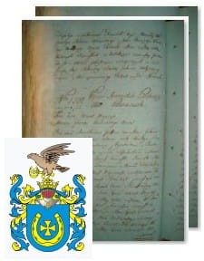 Przykładowe zdjęcie wywodu rodowitości szlacheckiej z 1802 roku, stron 2.jpg