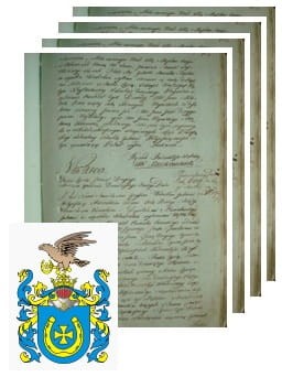 Przykładowe zdjęcie wywodu rodowitości szlacheckiej z 1802 roku, stron 4.jpg