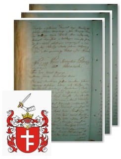 Przykładowe zdjęcie wywodu rodowitości szlacheckiej z 1802 roku, stron 3.jpg