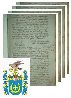 Przykładowe zdjęcie wywodu rodowitości szlacheckiej z 1802 roku, stron 4.jpg