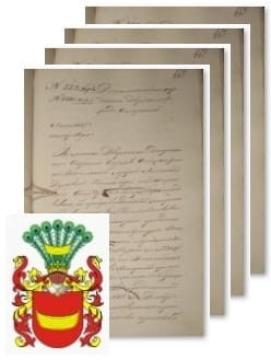 Przykładowe zdjęcie wywodu rodowitości szlacheckiej z 1837 roku, stron 4.jpg
