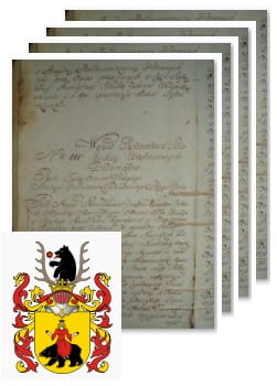 Przykładowe zdjęcie wywodu rodowitości szlacheckiej z 1802 roku, stron 4.jpg