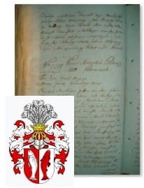 Przykładowe zdjęcie wywodu rodowitości szlacheckiej z 1802 roku, stron 1.jpg