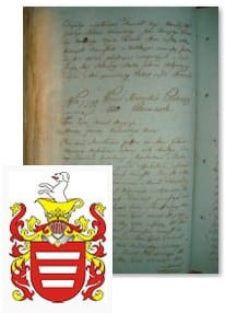 Przykładowe zdjęcie wywodu rodowitości szlacheckiej z 1802 roku, stron 1.jpg