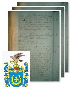 Przykładowe zdjęcie wywodu rodowitości szlacheckiej z 1802 roku, stron 3.jpg
