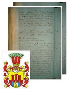 Przykładowe zdjęcie wywodu rodowitości szlacheckiej z 1802 roku, stron 2.jpg