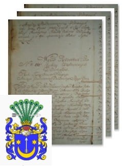 Przykładowe zdjęcie wywodu rodowitości szlacheckiej z 1802 roku, stron 3.jpg