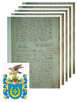 Przykładowe zdjęcie wywodu rodowitości szlacheckiej z 1802 roku, stron 5.jpg