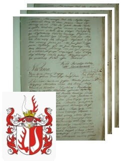 Przykładowe zdjęcie wywodu rodowitości szlacheckiej z 1802 roku, stron 3.jpg