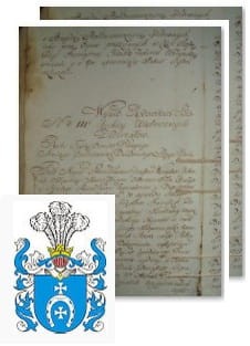 Przykładowe zdjęcie wywodu rodowitości szlacheckiej z 1802 roku, stron 2.jpg