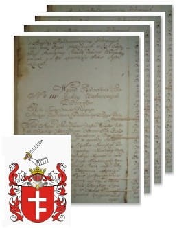 Przykładowe zdjęcie wywodu rodowitości szlacheckiej z 1802 roku, stron 4.jpg