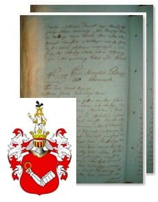 Przykładowe zdjęcie wywodu rodowitości szlacheckiej z 1802 roku, stron 2.jpg