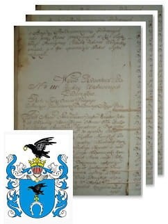 Przykładowe zdjęcie wywodu rodowitości szlacheckiej z 1802 roku, stron 3.jpg