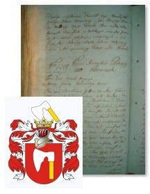 Przykładowe zdjęcie wywodu rodowitości szlacheckiej z 1802 roku, stron 1.jpg