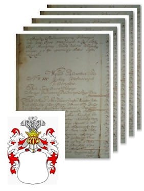 Przykładowe zdjęcie wywodu rodowitości szlacheckiej z 1802 roku, stron 5.jpg