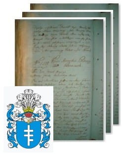 Przykładowe zdjęcie wywodu rodowitości szlacheckiej z 1802 roku, stron 3.jpg